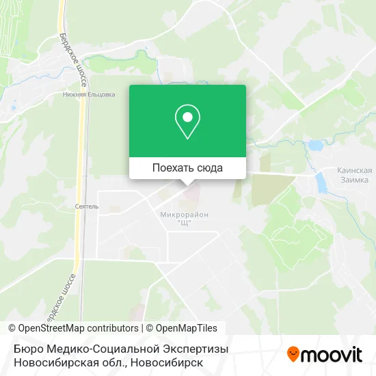 Карта Бюро Медико-Социальной Экспертизы Новосибирская обл.