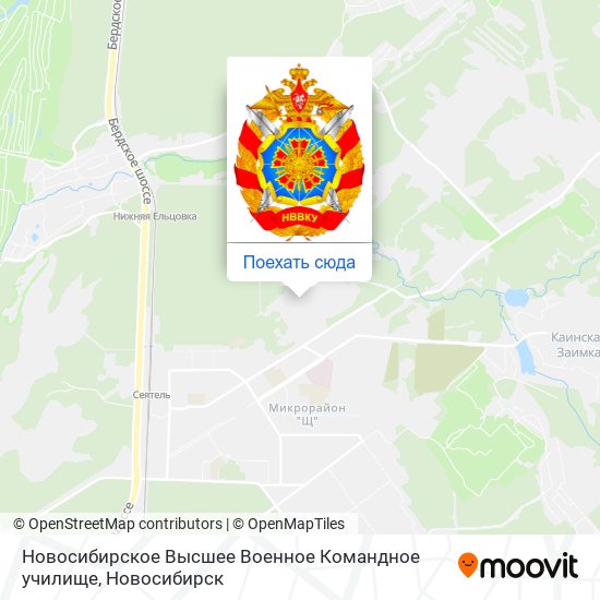 Карта Новосибирское Высшее Военное Командное училище