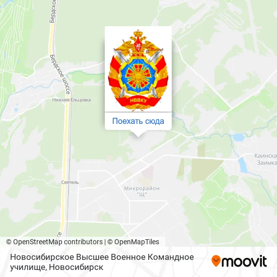 Карта Новосибирское Высшее Военное Командное училище