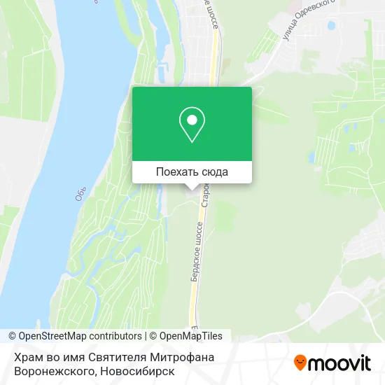 Карта Храм во имя Святителя Митрофана Воронежского