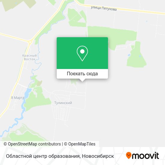 Карта Областной центр образования
