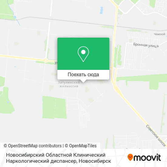 Карта Новосибирский Областной Клинический Наркологический диспансер