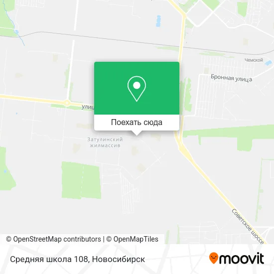 Карта Средняя школа 108