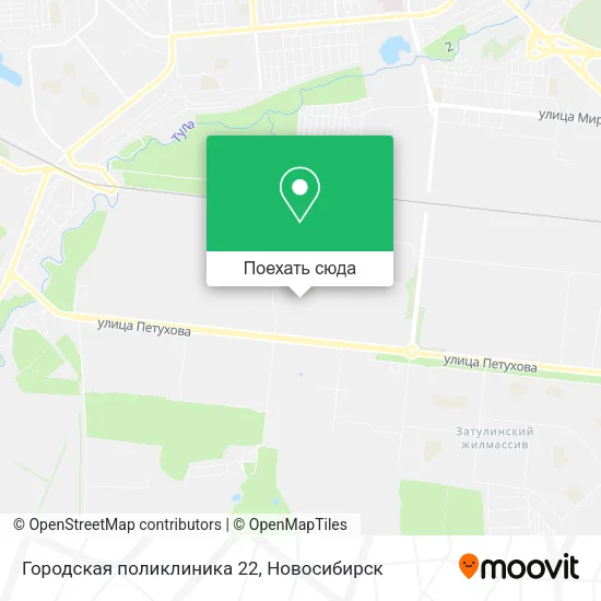 Карта Городская поликлиника 22