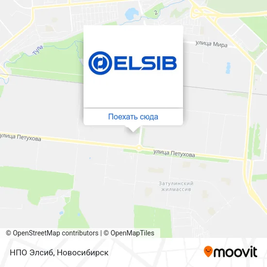 Карта НПО Элсиб