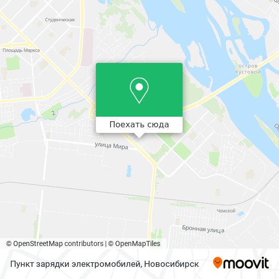 Карта Пункт зарядки электромобилей