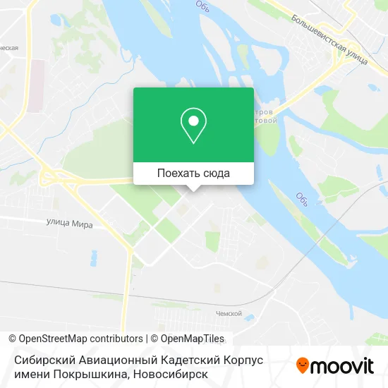 Карта Сибирский Авиационный Кадетский Корпус имени Покрышкина