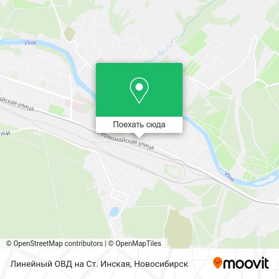 Карта Линейный ОВД на Ст. Инская