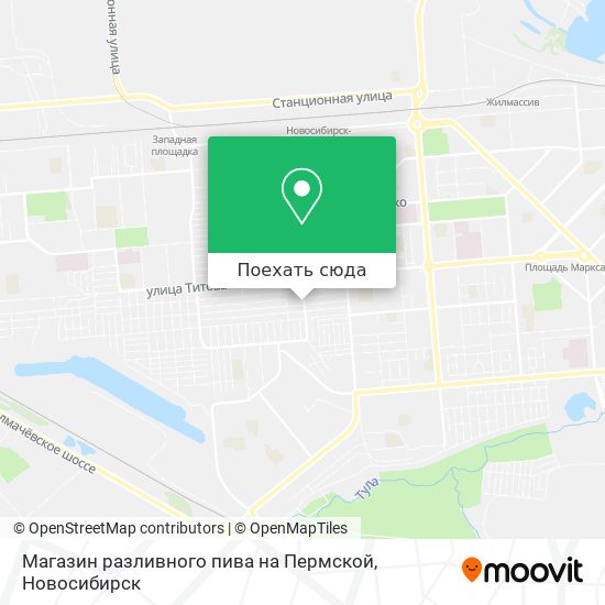 Карта Магазин разливного пива на Пермской