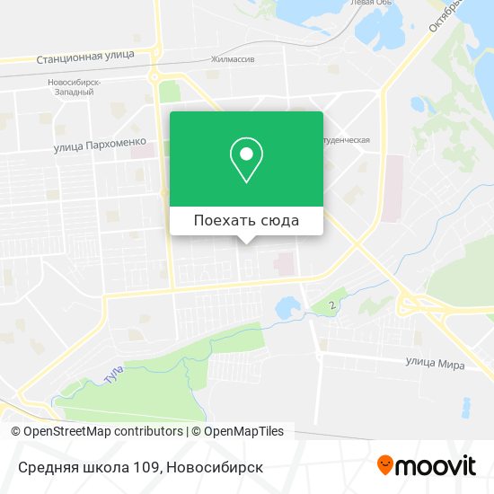 Карта Средняя школа 109