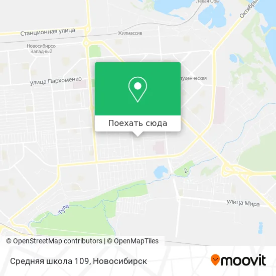 Карта Средняя школа 109