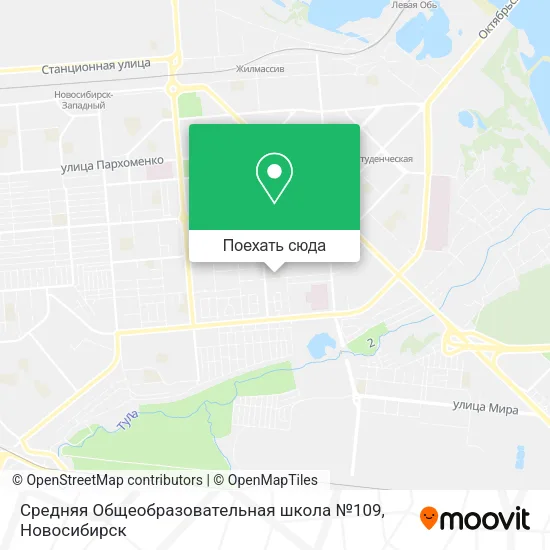 Карта Средняя Общеобразовательная школа №109