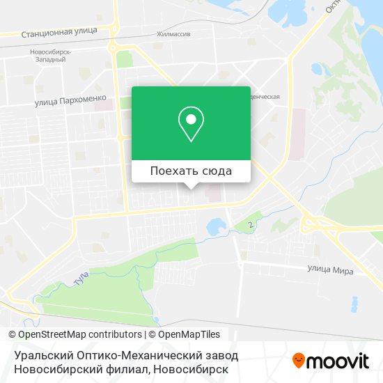 Карта Уральский Оптико-Механический завод Новосибирский филиал