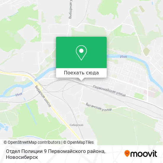 Карта Отдел Полиции 9 Первомайского района