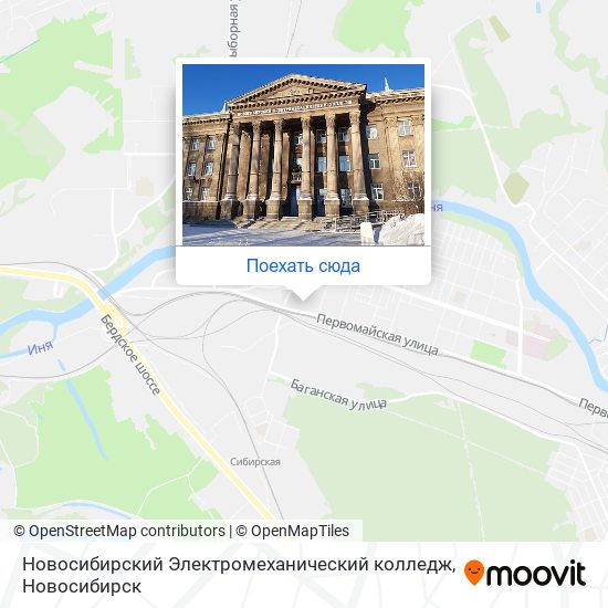 Карта Новосибирский Электромеханический колледж