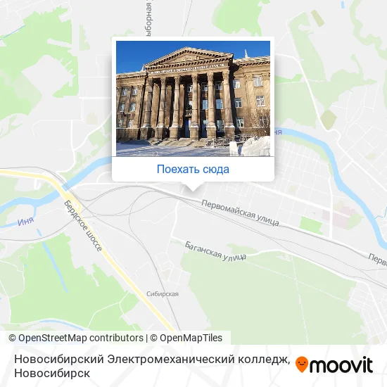 Карта Новосибирский Электромеханический колледж