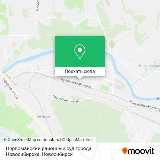 Карта Первомайский районный суд города Новосибирска