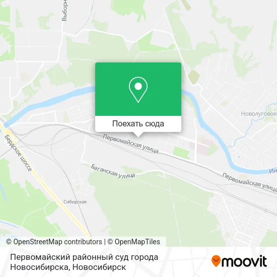 Карта Первомайский районный суд города Новосибирска
