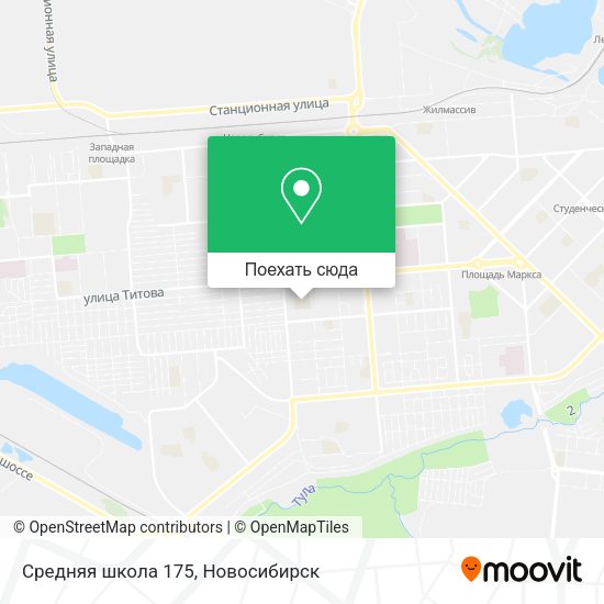 Карта Средняя школа 175