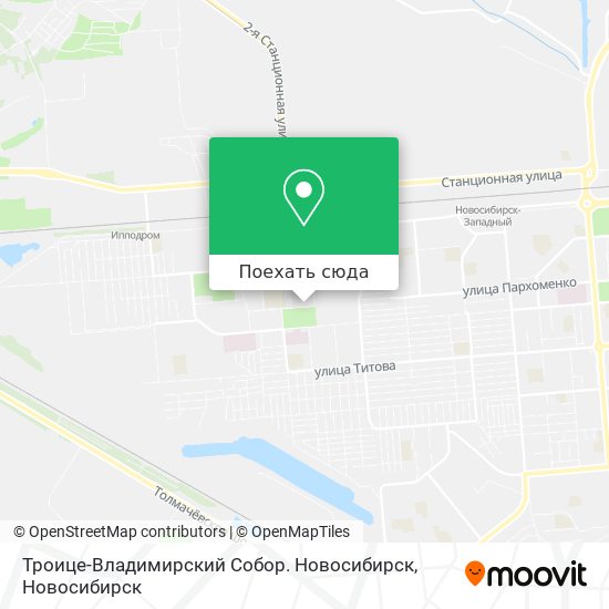 Карта Троице-Владимирский Собор. Новосибирск