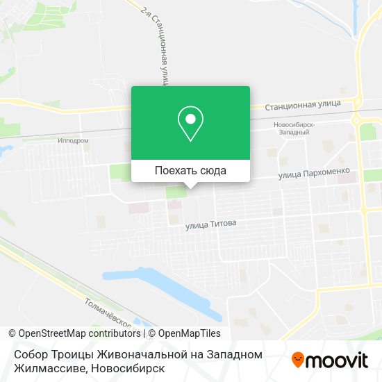 Карта Собор Троицы Живоначальной на Западном Жилмассиве