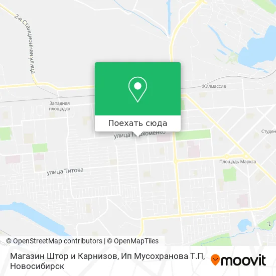 Карта Магазин Штор и Карнизов, Ип Мусохранова Т.П