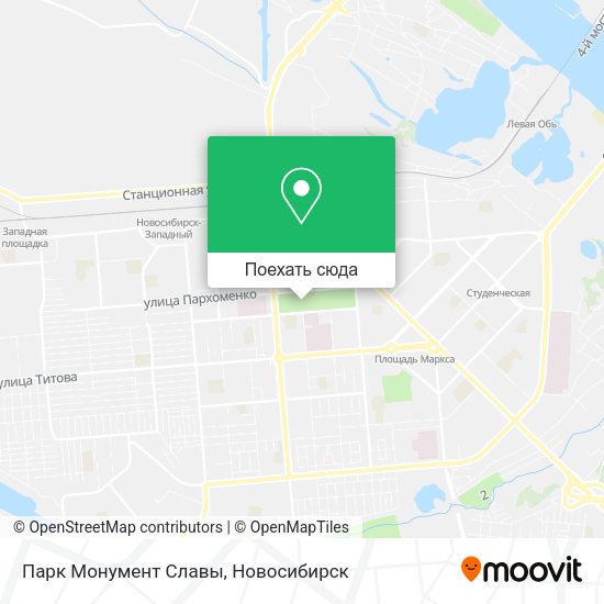 Карта Парк Монумент Славы