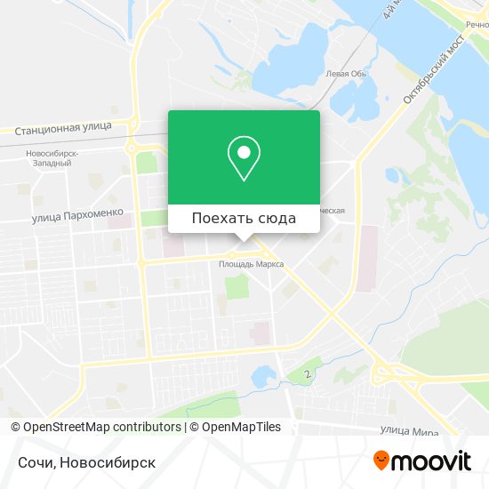Карта Сочи