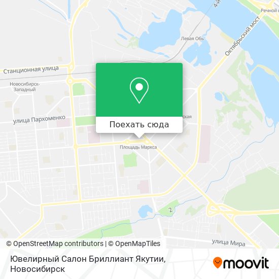 Карта Ювелирный Салон Бриллиант Якутии