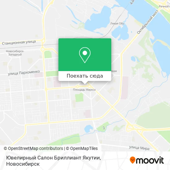 Карта Ювелирный Салон Бриллиант Якутии
