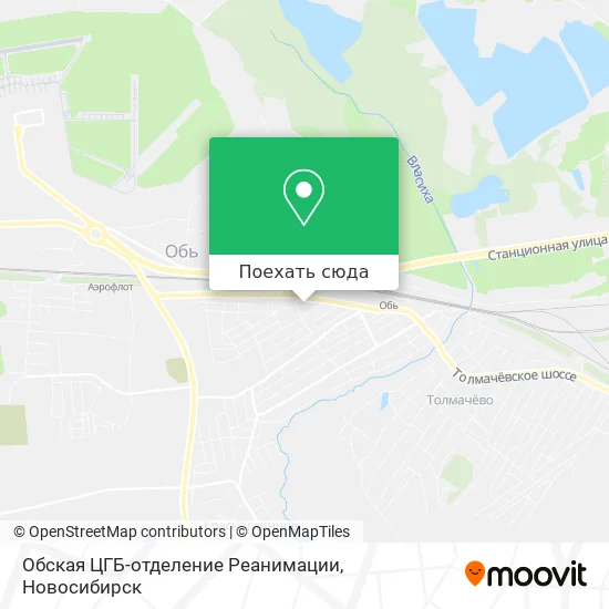 Карта Обская ЦГБ-отделение Реанимации