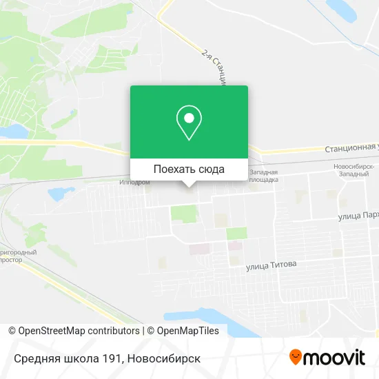 Карта Средняя школа 191