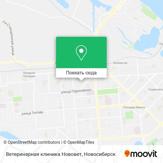 Карта Ветеринарная клиника Нововет