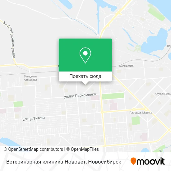 Карта Ветеринарная клиника Нововет
