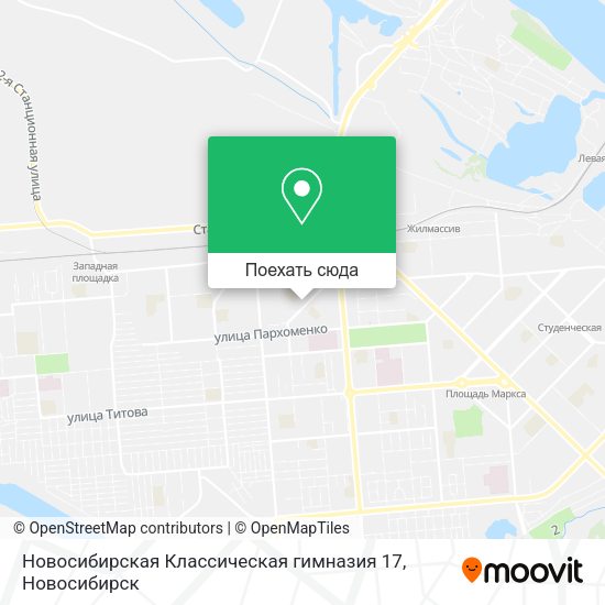 Карта Новосибирская Классическая гимназия 17