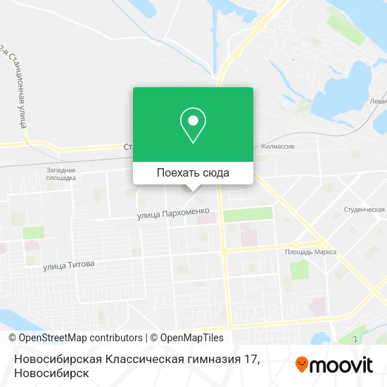 Карта Новосибирская Классическая гимназия 17