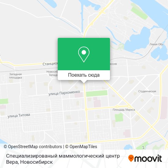 Карта Специализированый маммологический центр Вера