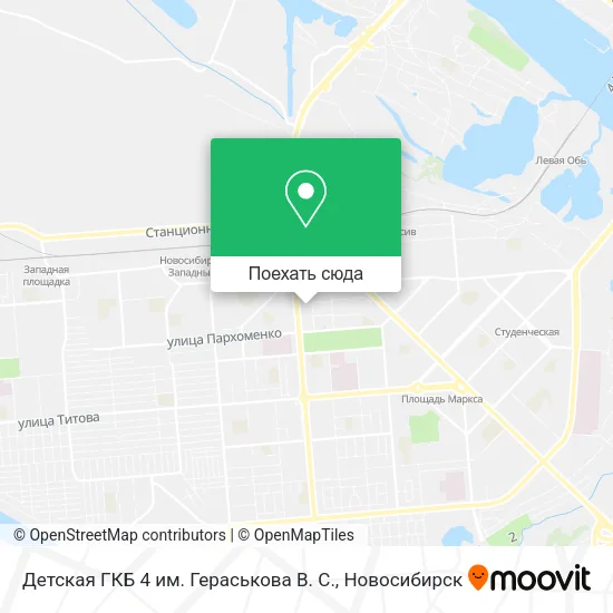 Карта Детская ГКБ 4 им. Гераськова В. С.