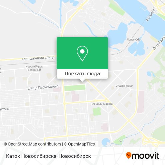 Карта Каток Новосибирска