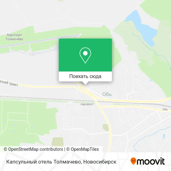 Карта Капсульный отель Толмачево