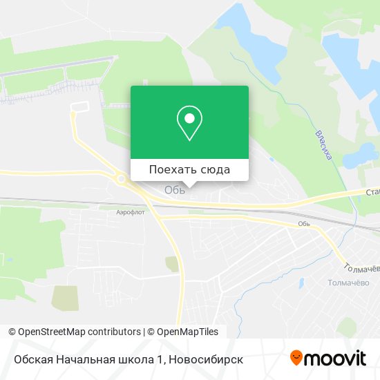 Карта Обская Начальная школа 1
