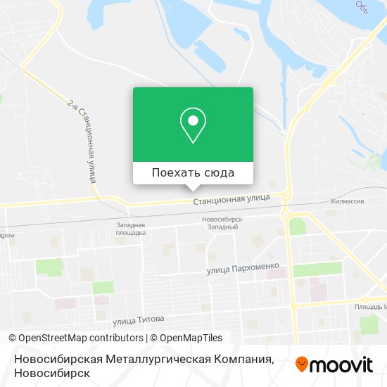 Карта Новосибирская Металлургическая Компания