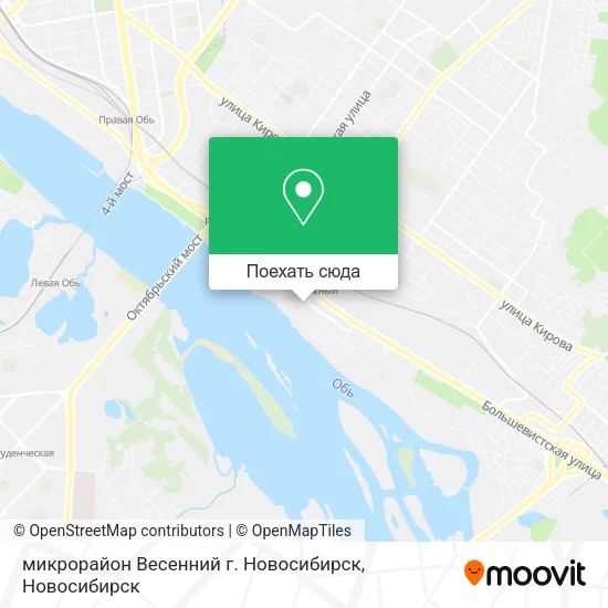 Карта микрорайон Весенний г. Новосибирск