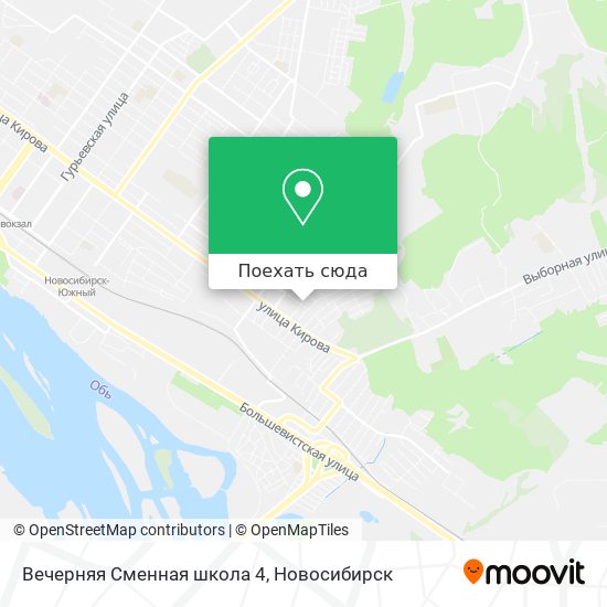 Карта Вечерняя Сменная школа 4