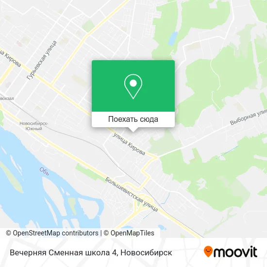 Карта Вечерняя Сменная школа 4