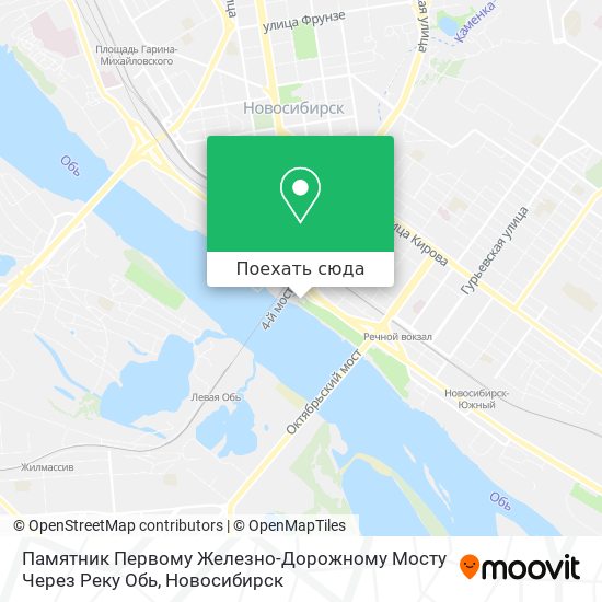 Карта Памятник Первому Железно-Дорожному Мосту Через Реку Обь