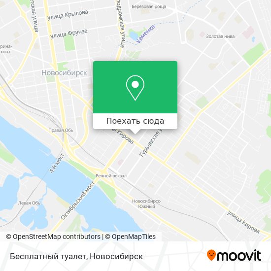 Карта Бесплатный туалет