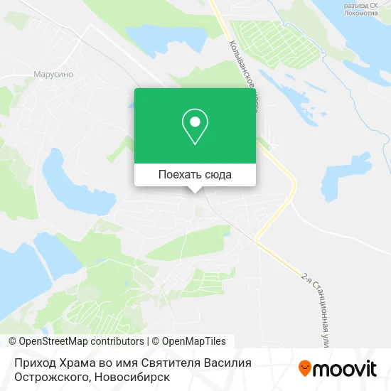 Карта Приход Храма во имя Святителя Василия Острожского
