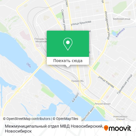 Карта Межмуниципальный отдел МВД Новосибирский