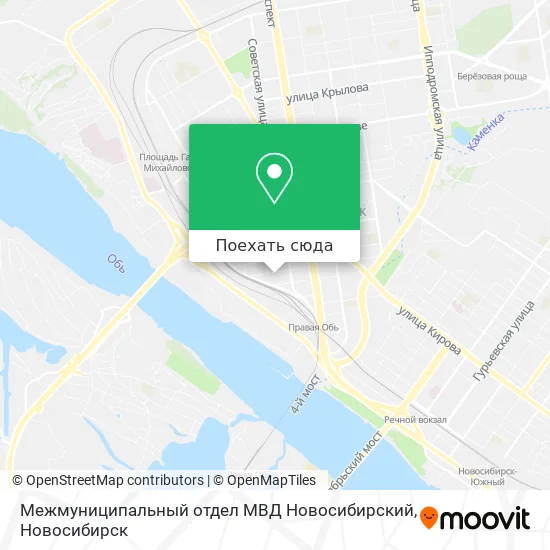 Карта Межмуниципальный отдел МВД Новосибирский